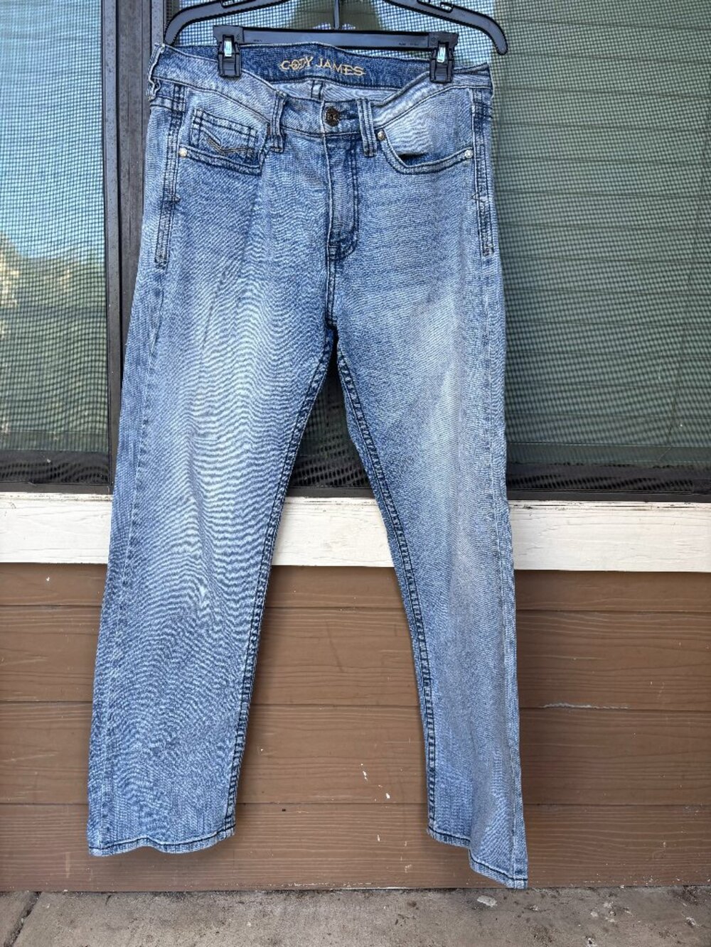 Cody James Men’s Western Light Wash Embroidered Jeans 34x30